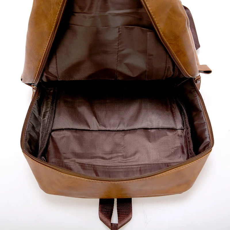 Men Backpack PU Leather Backpack Large Laptop Backpacks Men’s Mochilas Backpack