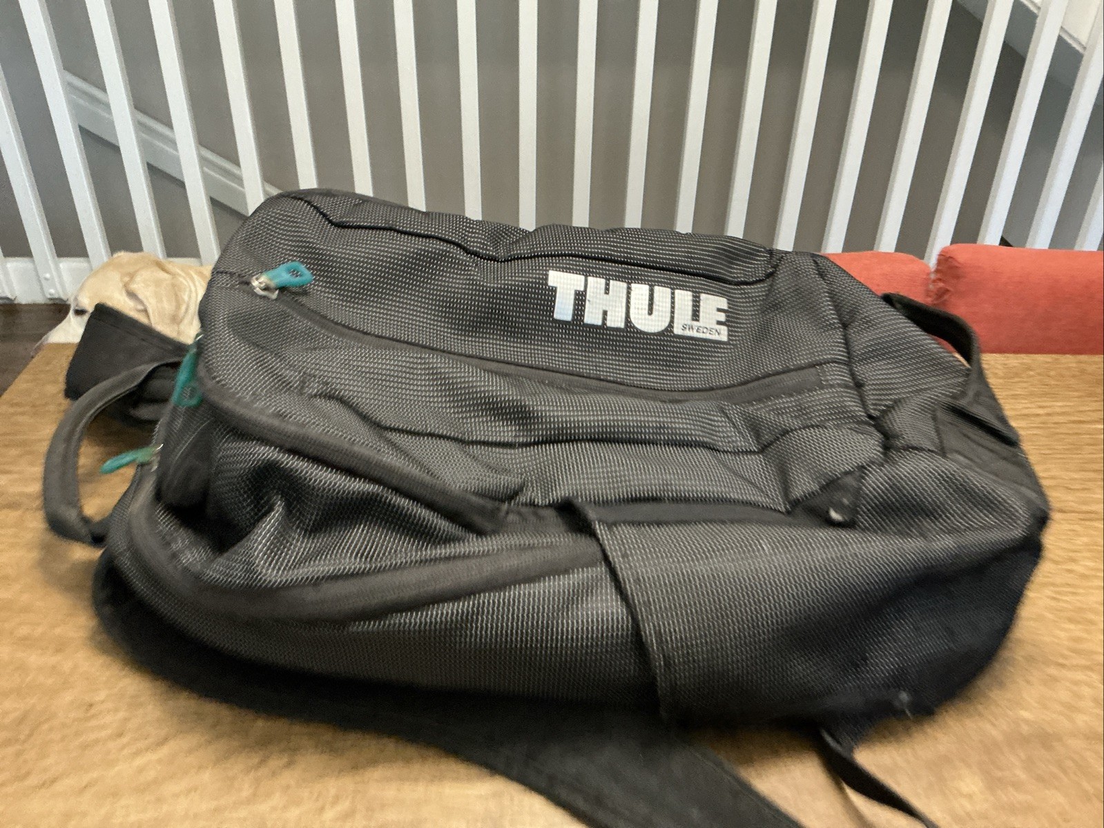 Thule Black Backpack Zip Closure Adjustable Strap Pockets Inner Pockets – READ