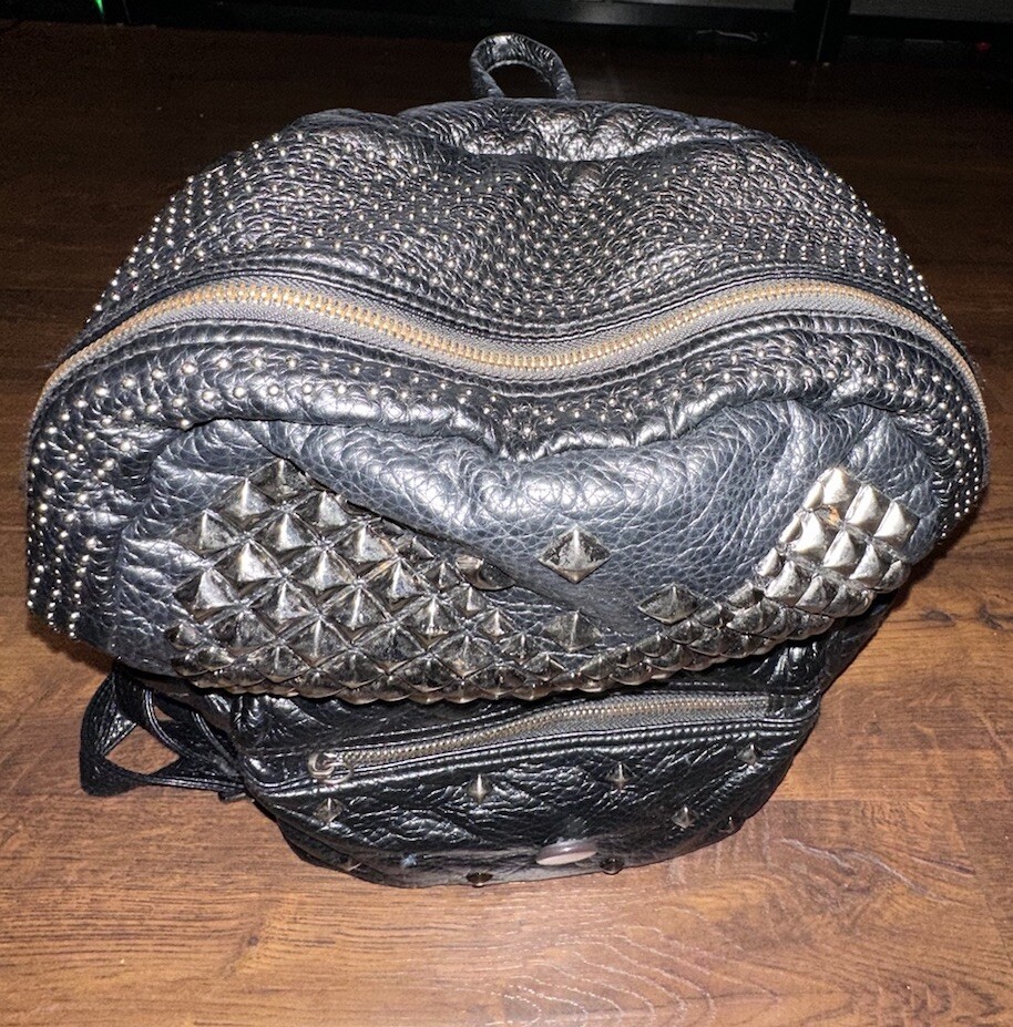 Backpack Rivet Studded School Bookbag Daypack Anti Theft Rucksack Bag