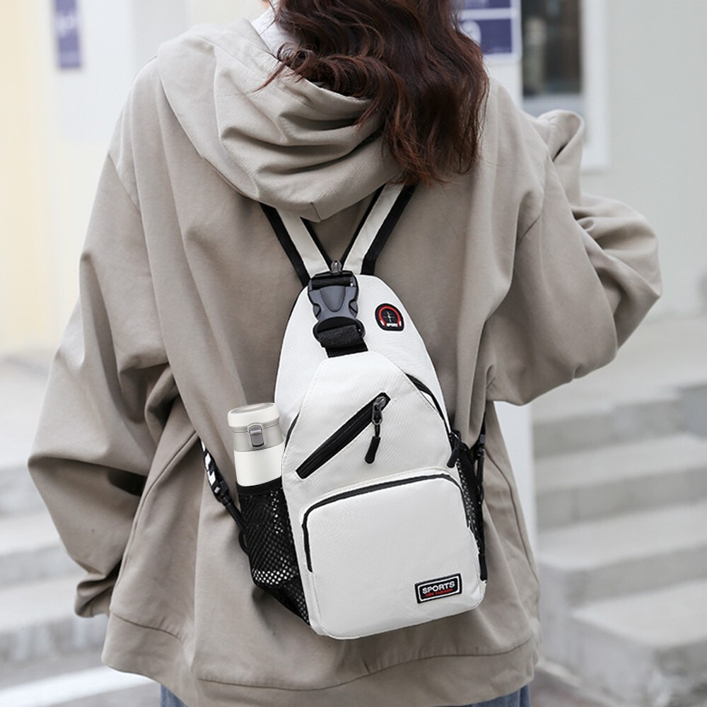 Men’s Nylon Sling Bag–Backpack Chest Shoulder Crossbody Fanny Pack Sport Travel