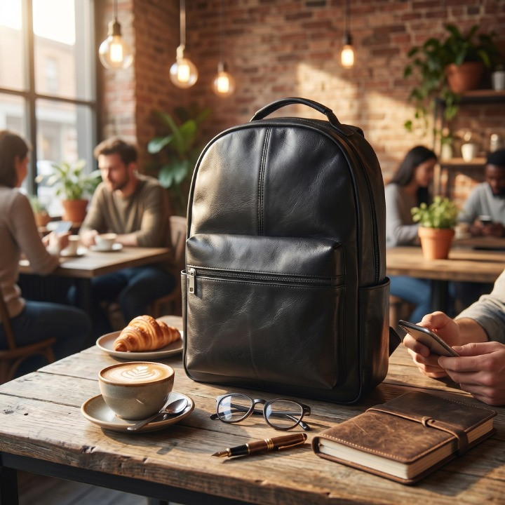 Leather Backpack Cowhide Genuine Vintage Travel Rucksack Laptop Shoulder Bag Men