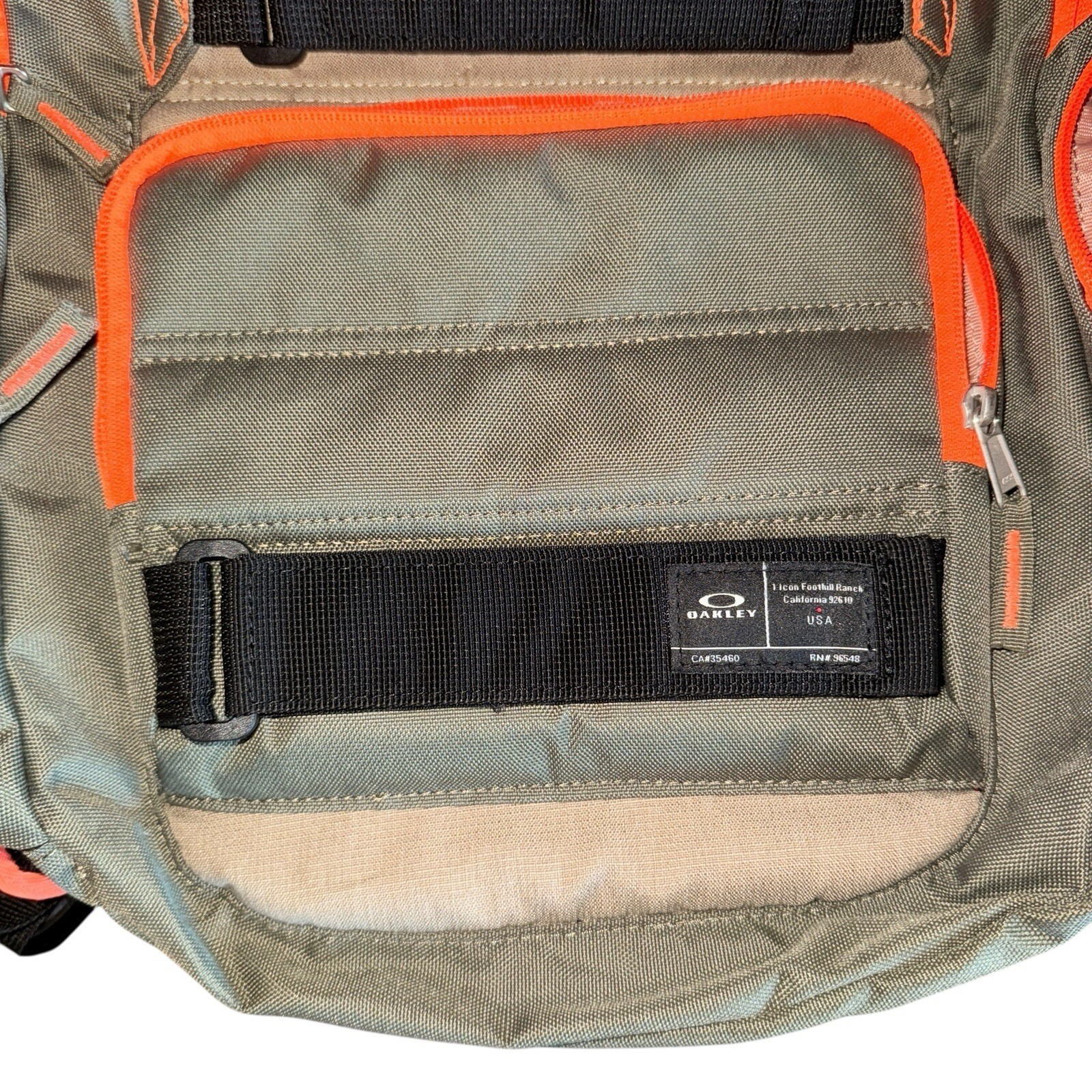 Oakley Icon Utility Backpack Gray Orange Camo Y2K Tactical Skate Laptop Bag