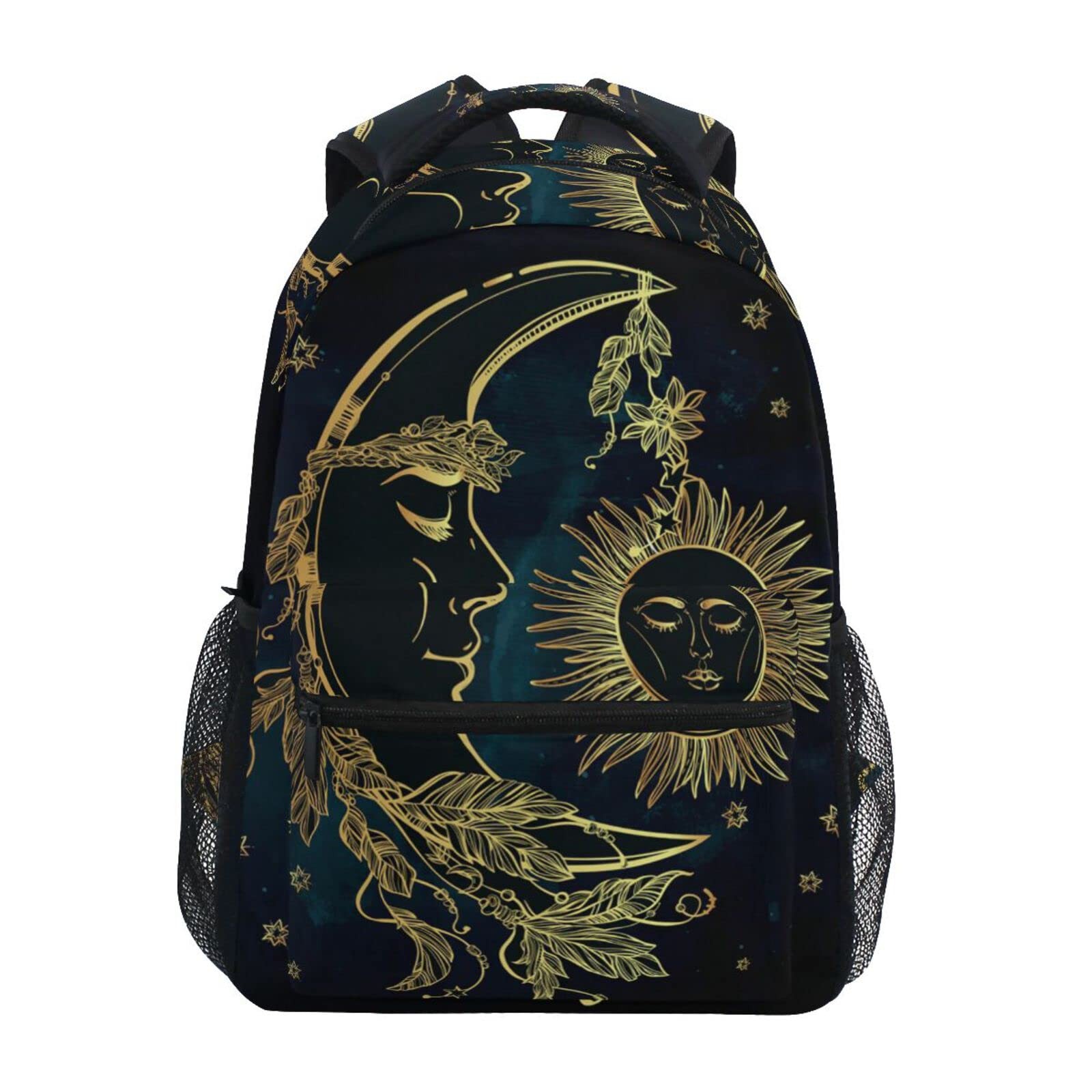 Ethnic Moon Sun Star Halloween Backpack Women Men Student School Bag Laptop