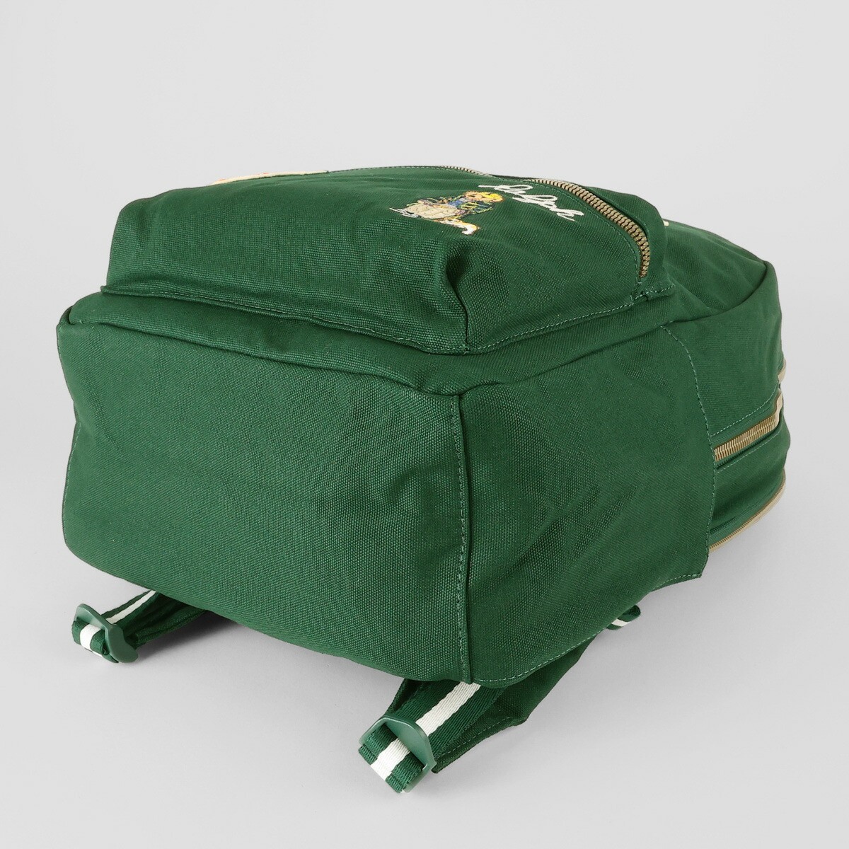 Polo Ralph Lauren Polo Bear Backpack Green Canvas Laptop Bag School New