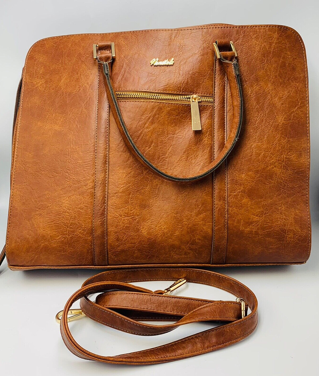 Vegan Leather Briefcase Laptop bag Office Handbag Messenger Nena Tola Greece