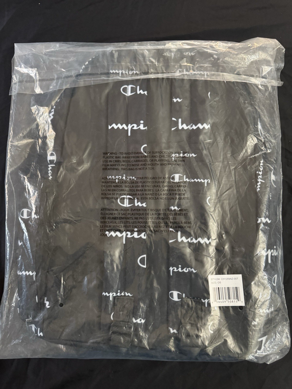 Champion Advocate Backpack, Black Combo, One size – All over logo print
