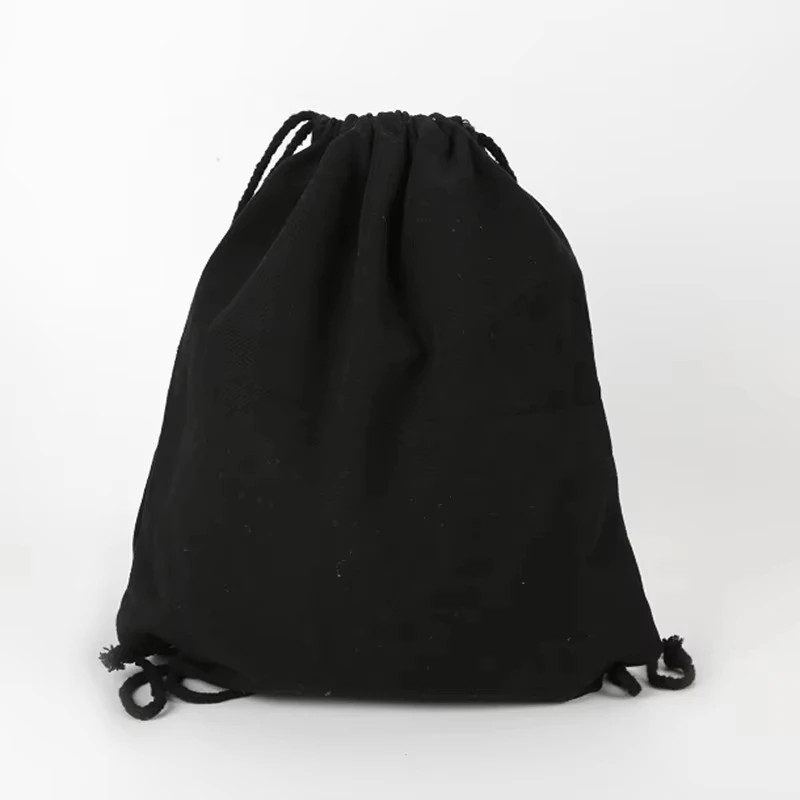 Canvas Bag Shoulders Drawstring Bundle Pockets Shopping Student Backpack Bag Cot
