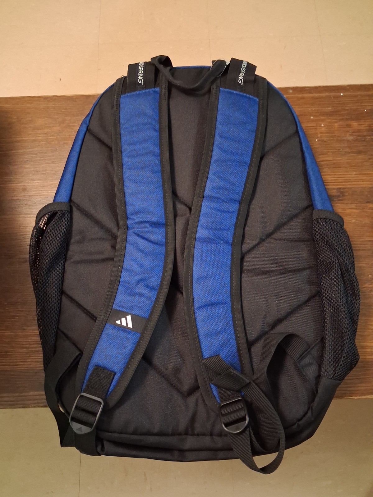 Adidas Blue Excelerator Lg Backpack with Laptop Slot, Pockets and Padded Straps