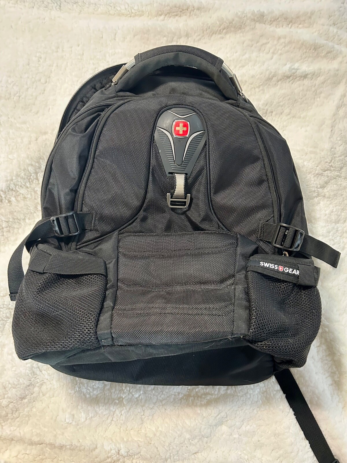 Swiss Gear Airflow ScanSmart Backpack Black Travel Laptop Bag EUC