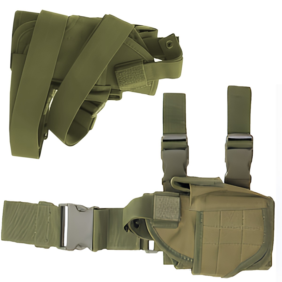Tactical Adjustable Pistol Gun Drop Leg Thigh Holster with Mag Pouch Right Hand
