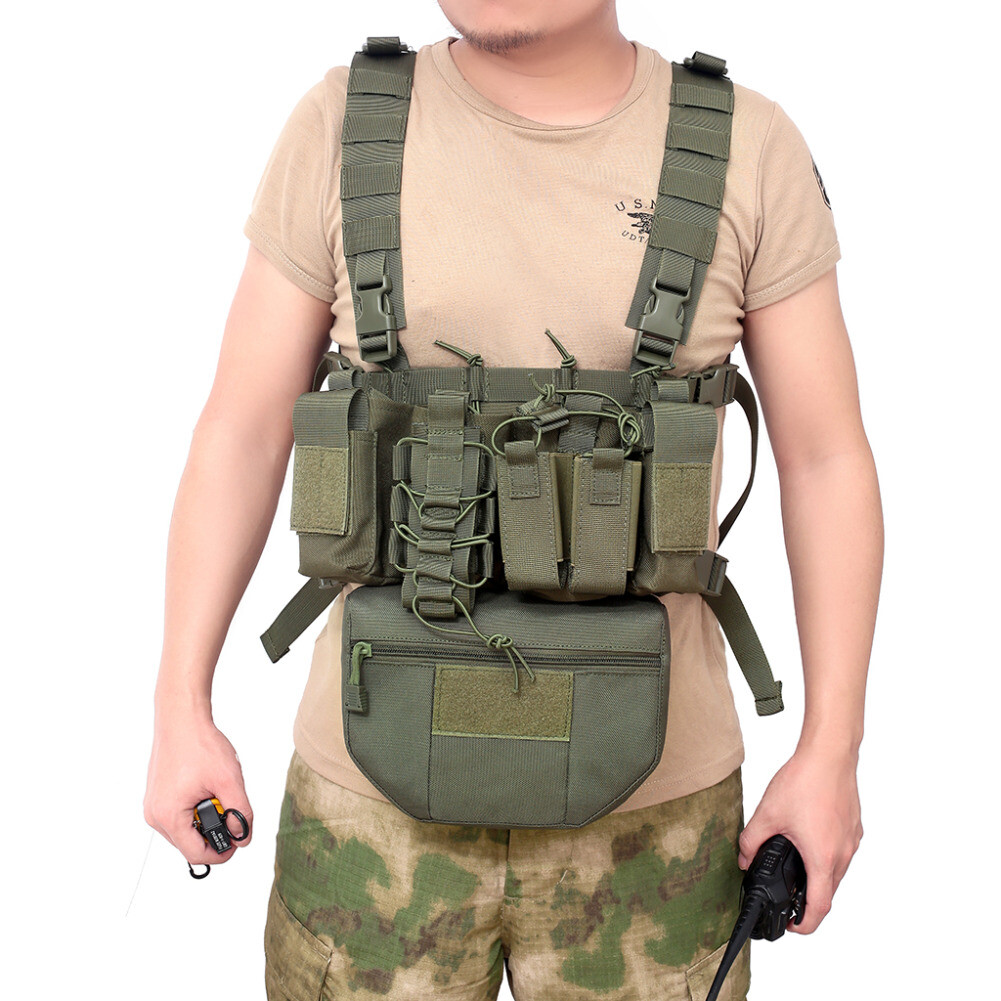 Tactical Vest Carrier Dump Drop Pouch Waist Bag EDC Combat Hunting Pouch Pack