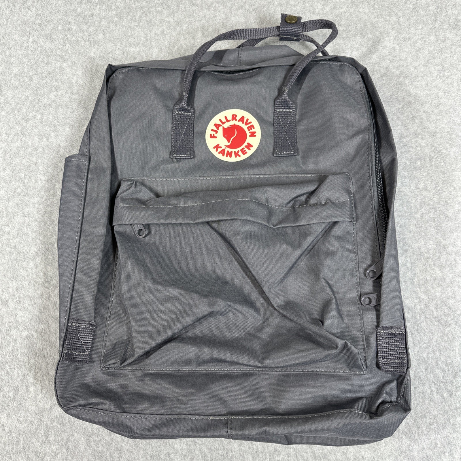 Fjallraven Kanken 23510 Classic Laptop Bag Adjustable Strap Fox Snap Grey
