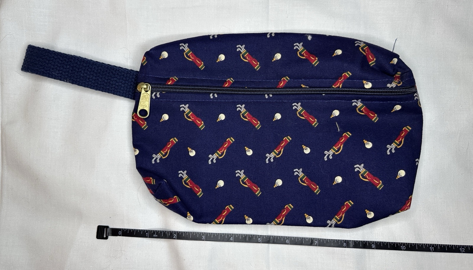 Vintage Golf – Quality Zipper Cloth Bag / Pouch / Organizer 9.5″ x 6.5″ USA