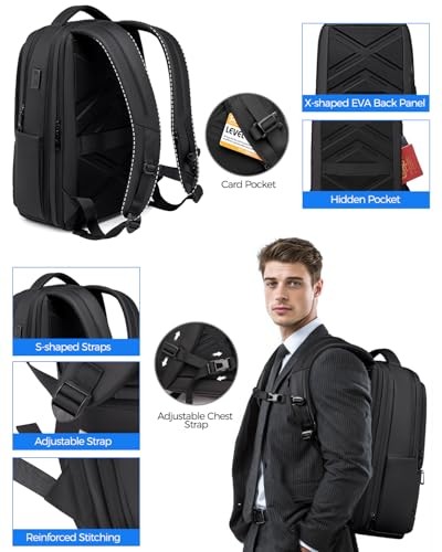 Expandable Travel Laptop Backpack, 15.6 Inch Computer Backpack Travel Backpack