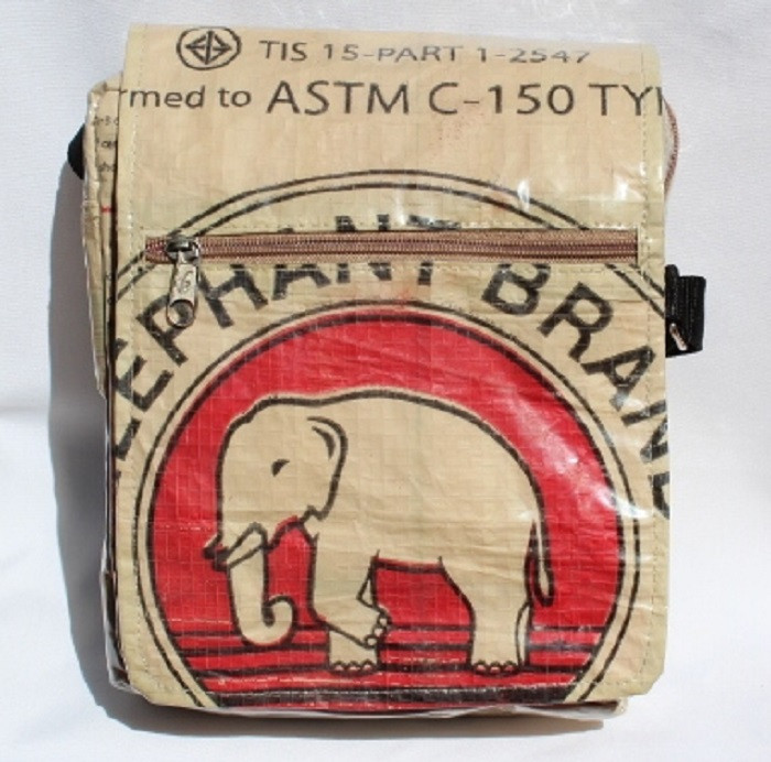 Elephant Brand Recycled Deluxe Small Messenger Bags made in Cambodia! Fair Trade