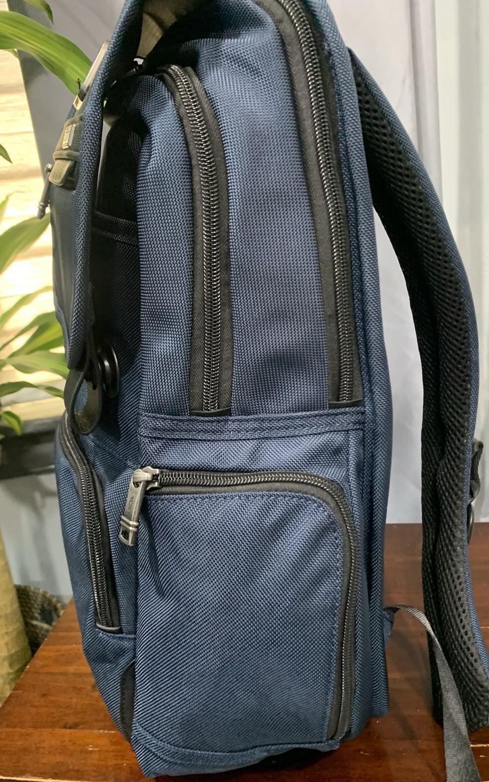 Tumi Alpha Bravo Top Flap Lid Backpack $595 Navy
