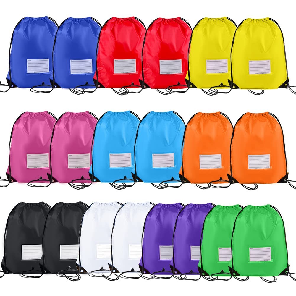 20 Pack Gym Sports Cinch Drawstring Backpack Bags Bulk For Women Men