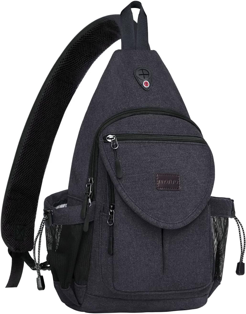 Sling Backpack,Canvas Crossbody Hiking Daypack Bag with Anti-Theft Pocket, Space