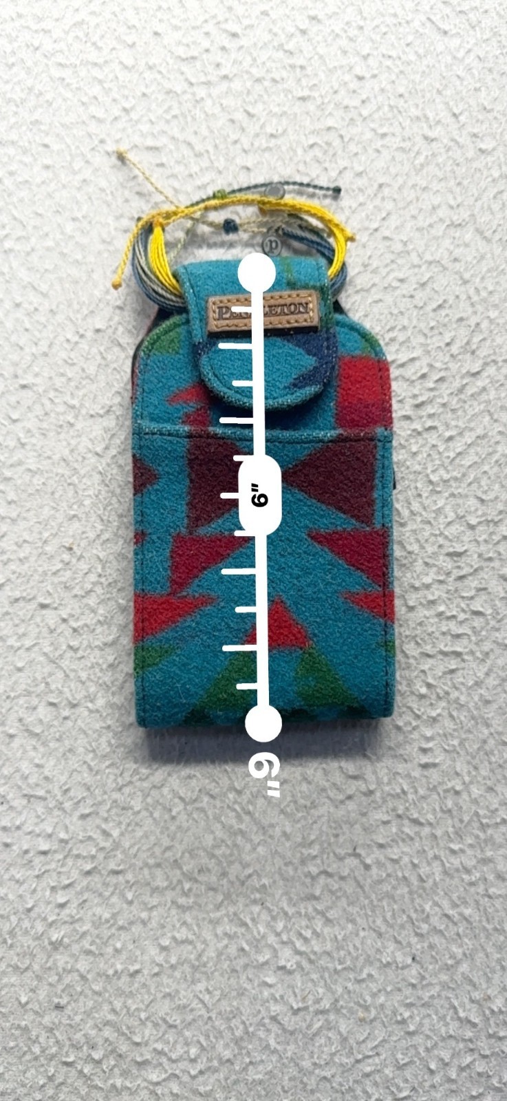 Pendleton Wool Belt Pouch Case With Drawstring Closure & Native Navajo #9890