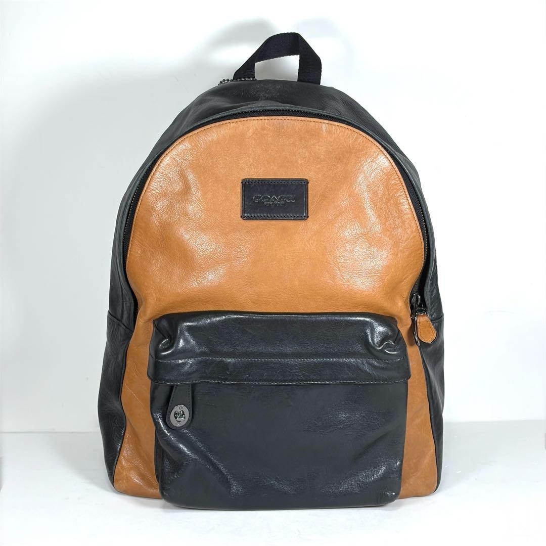 COACH Campus Backpack Calf Leather 43cm 17in From Japan