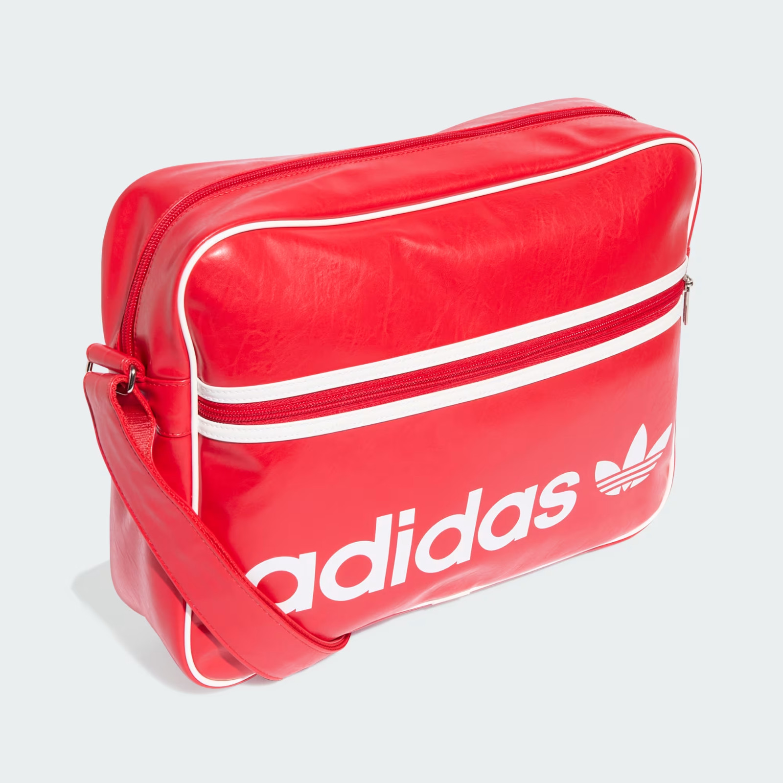 Adidas Unisex OG Airliner Red/White Logo Shoulder Messager Bag 4″X15.25″X11.75″