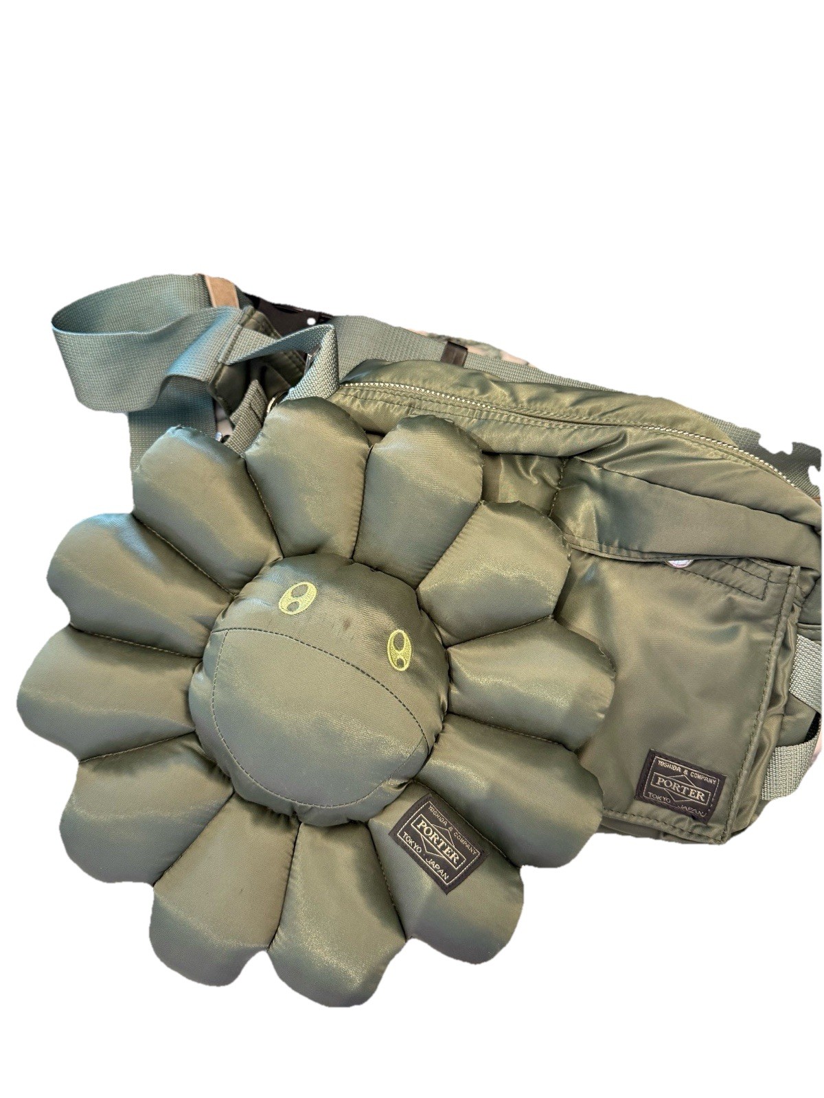 Head Porter Takashi Murakami Kaikai Kiki Tanker Waist Bag Green Limited Japan