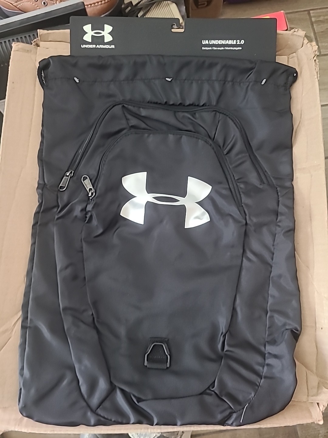 Under Armour Unisex Undeniable 2.0 Sackpack Backpack Black/Sliver