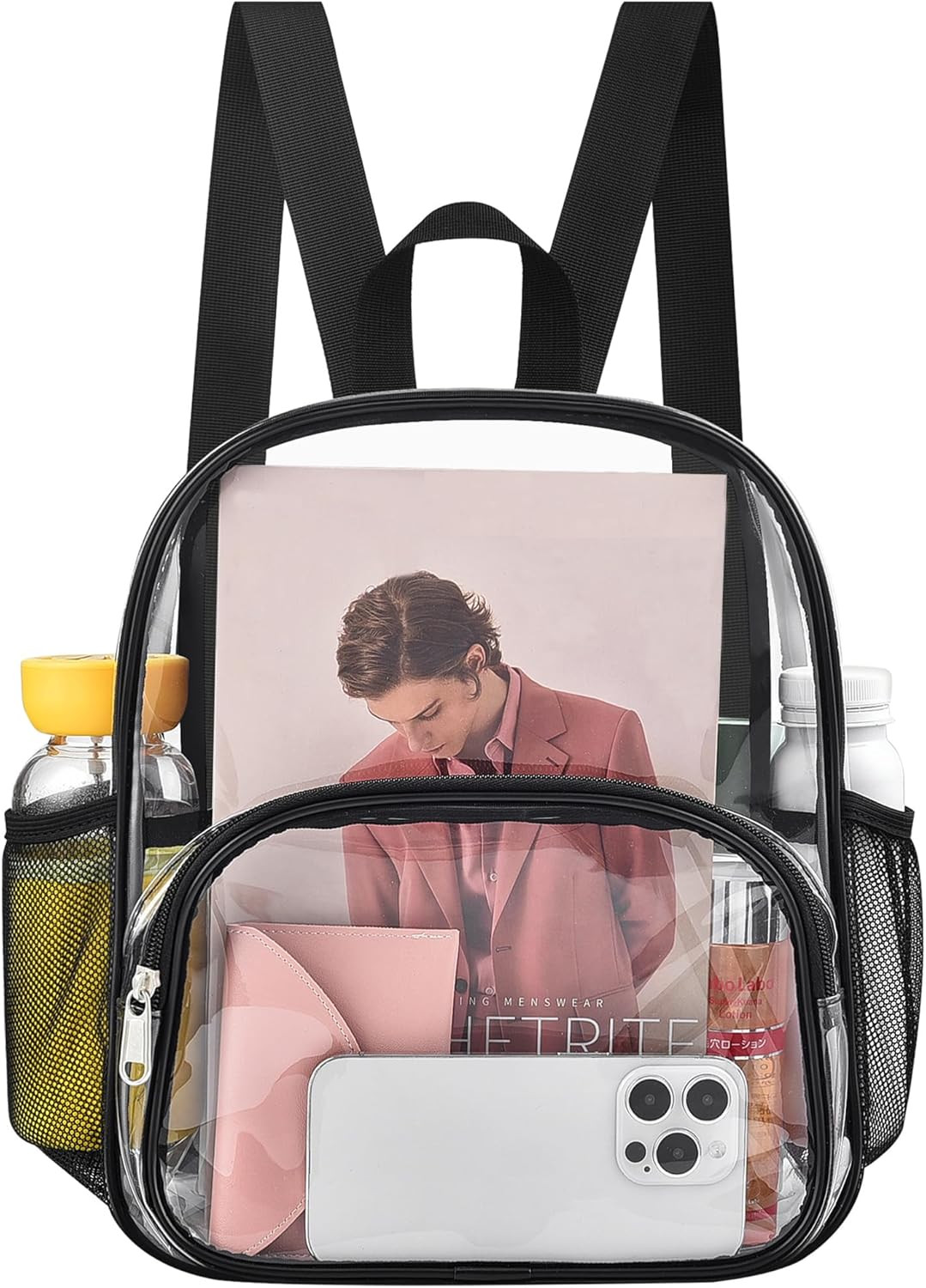Clear Backpack for Stadium Events Stadium Approved Clear Backpack 12x12x6 with F