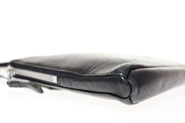 Attachment ATTACHMENT Leather Shoulder Bag Black 102cm/19cm Vintage B Grade
