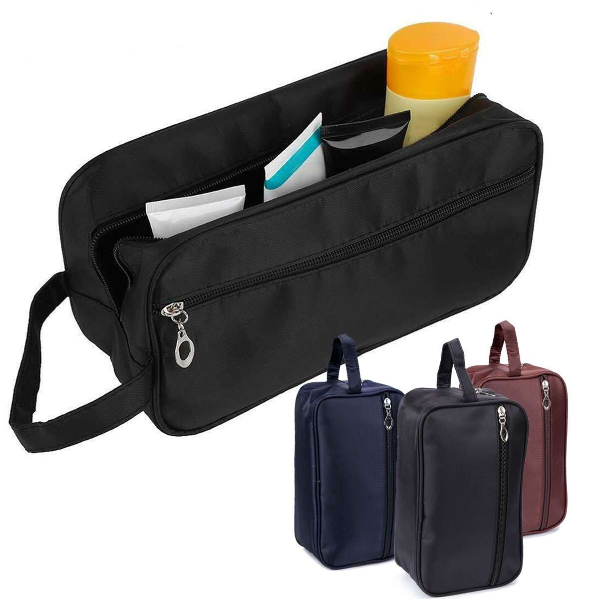 1/2Pcs Men Women Cosmetic Makeup Bag Travel Toiletry Shaving Organizer Dopp Kit