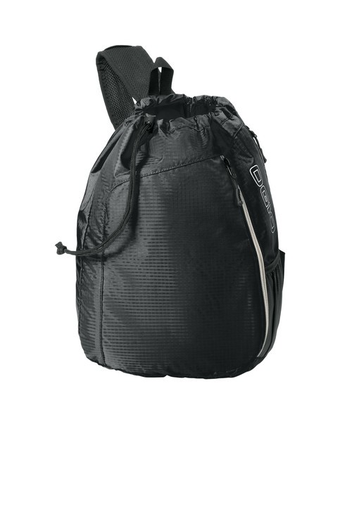 NEWOGIO® Sonic Sling Pack Drawstring Shoulder Bag Black Crossbody Backpack Purse