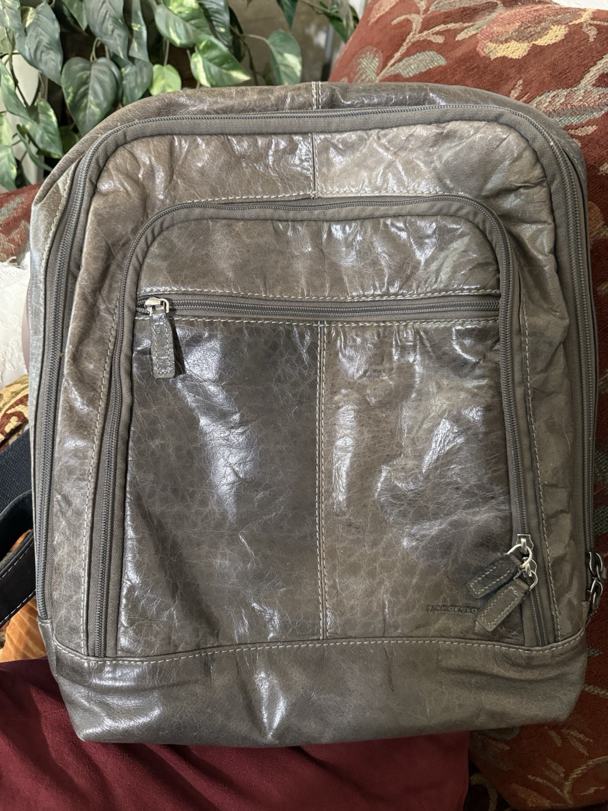 Jack Georges Voyager Backpack – Green Leather