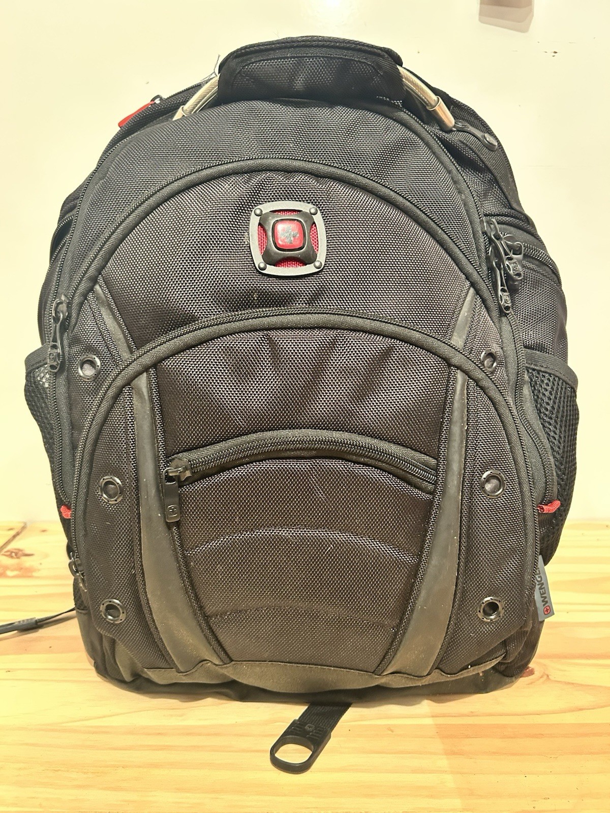 Swissgear by Wenger Black Gray Multi Compartment Laptop Heavy Duty Backpack