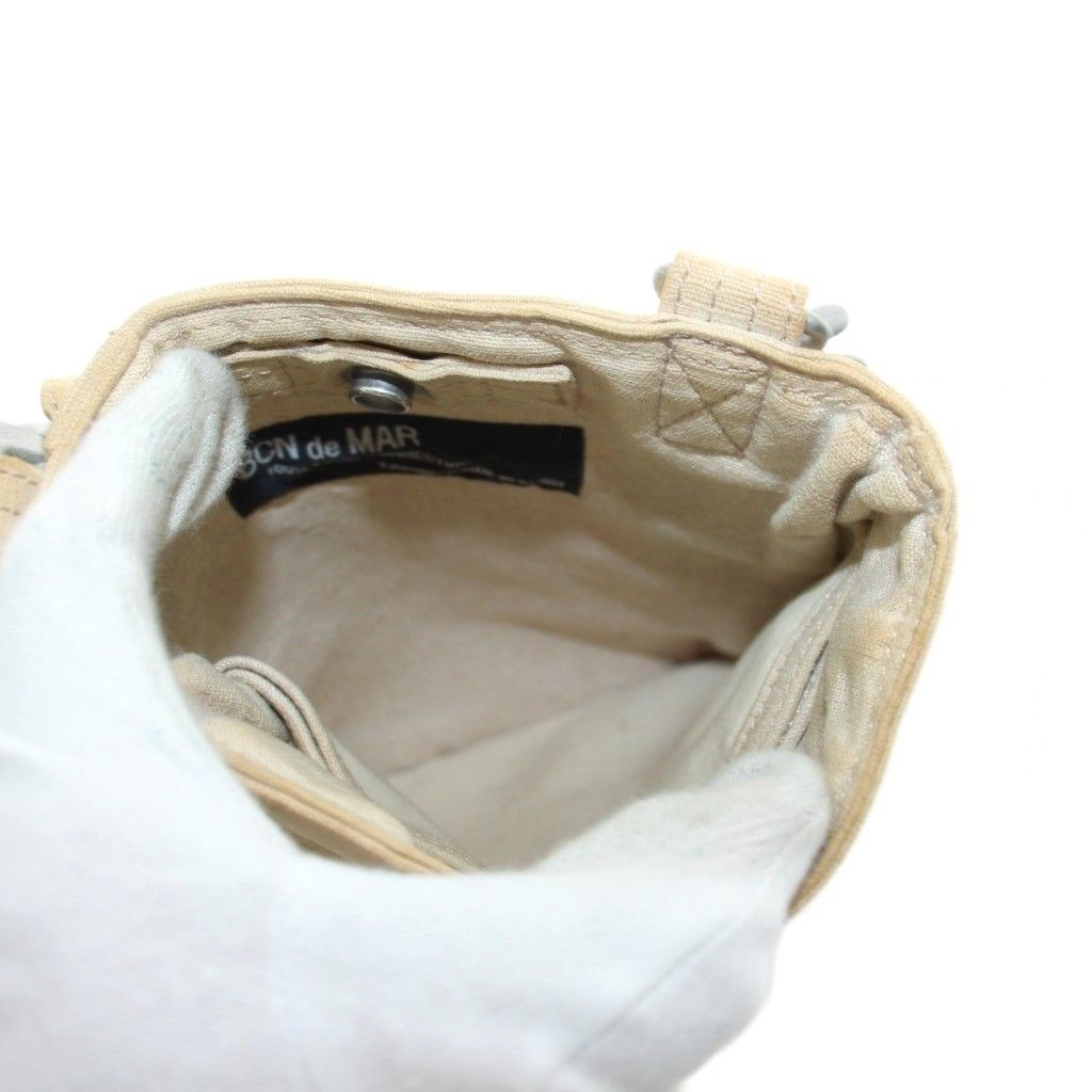 Authentic Porter Yoshida Canvas Shoulder Bag Beige 16cm x 20cm Damaged Condition
