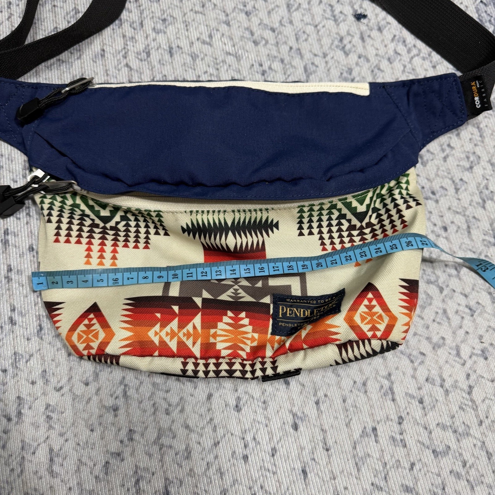 Pendleton Woolen Mills Waist Pack Hip Bag Aztec Geometric Print Cordura Fabric