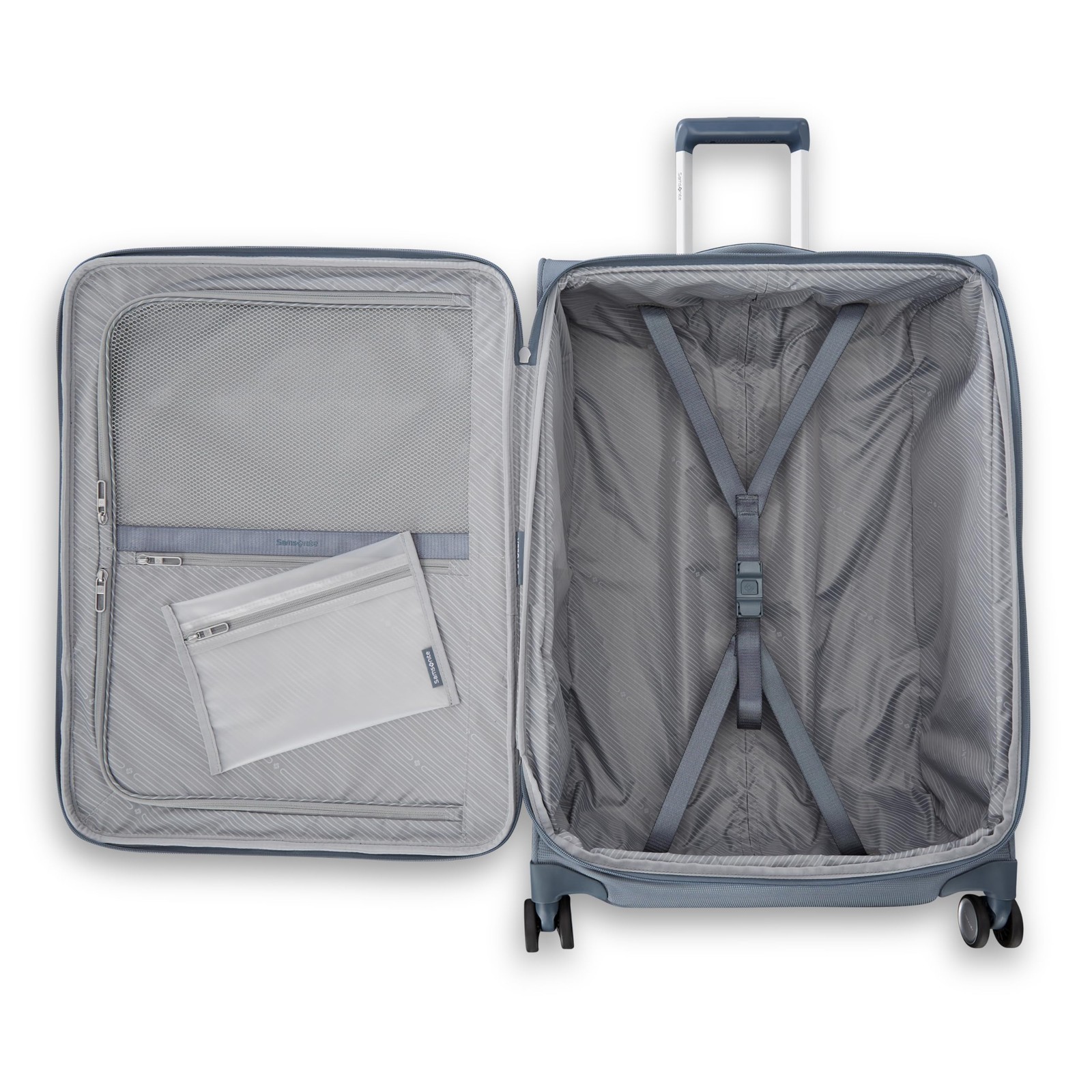 Samsonite UpLIFT Lightweight Softside Expandable Luggage Blue Large Checked U2