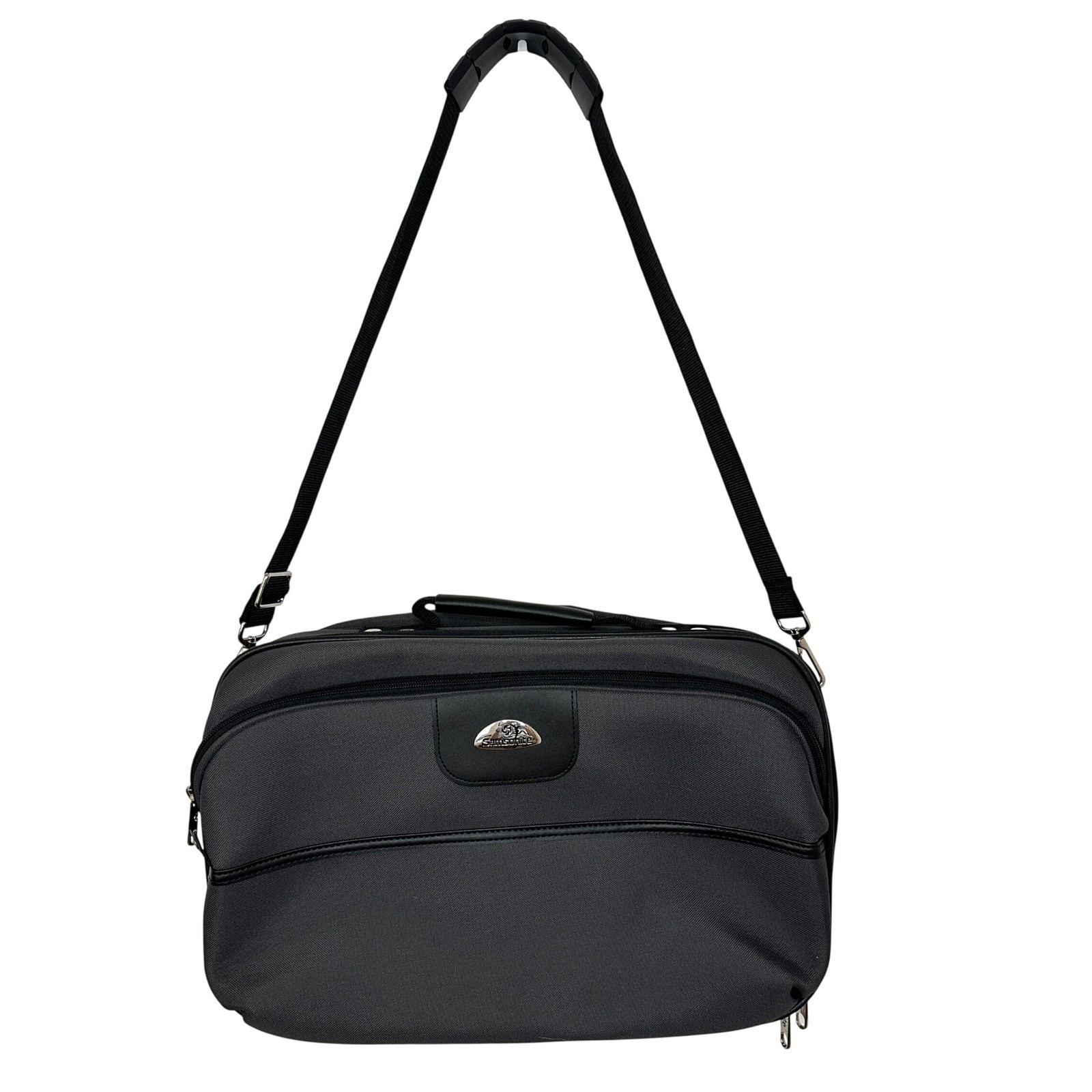 Samsonite Messenger Bag Charcoal Grey Ballistic Nylon Travel Briefcase