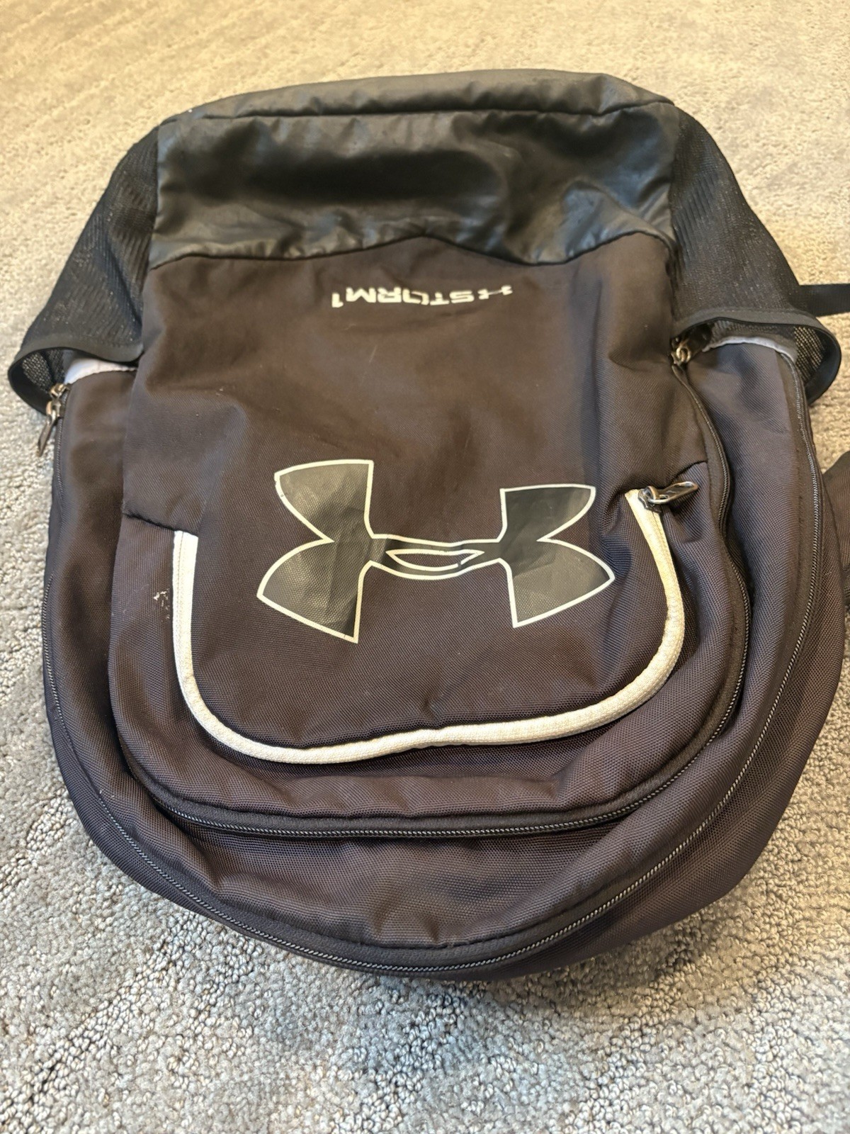 Under Armour Storm 1 Black Backpack Lightweight School Bag Laptop Heat Gear