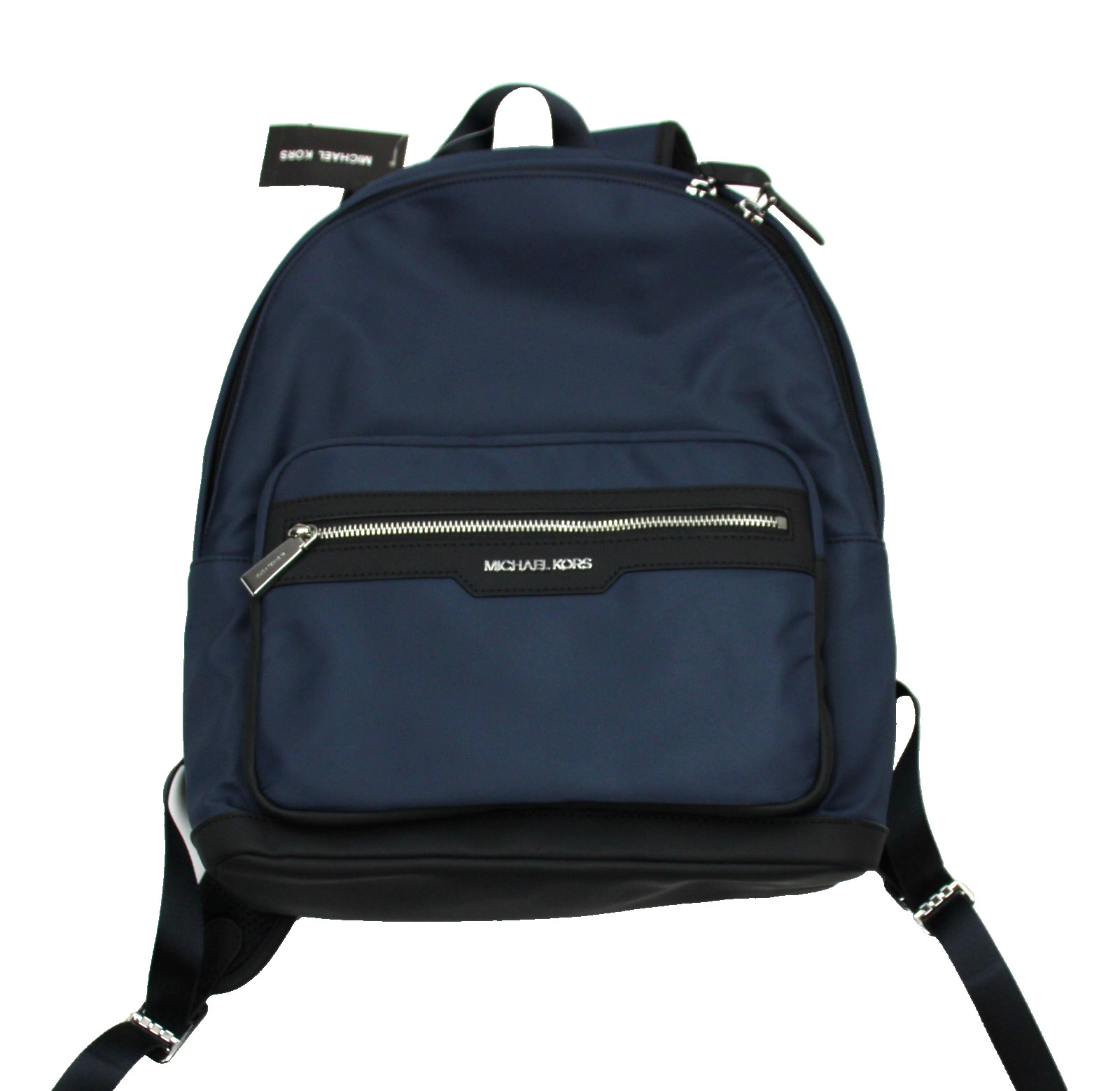 $198 Michael Kors Men’s Malone Backpack Navy Nylon Logo Adjustable Strap NWT