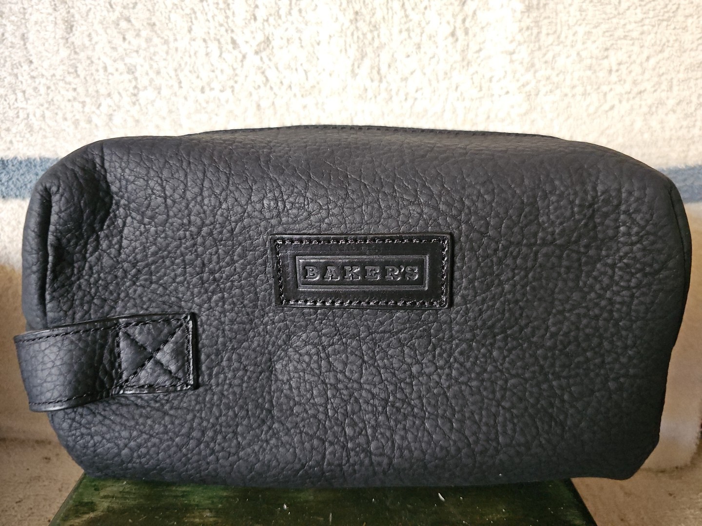 NEW Baker’s Genuine Bison Dopp Travel Kit Toiletry Shoes Bag 11×5″ Made in USA