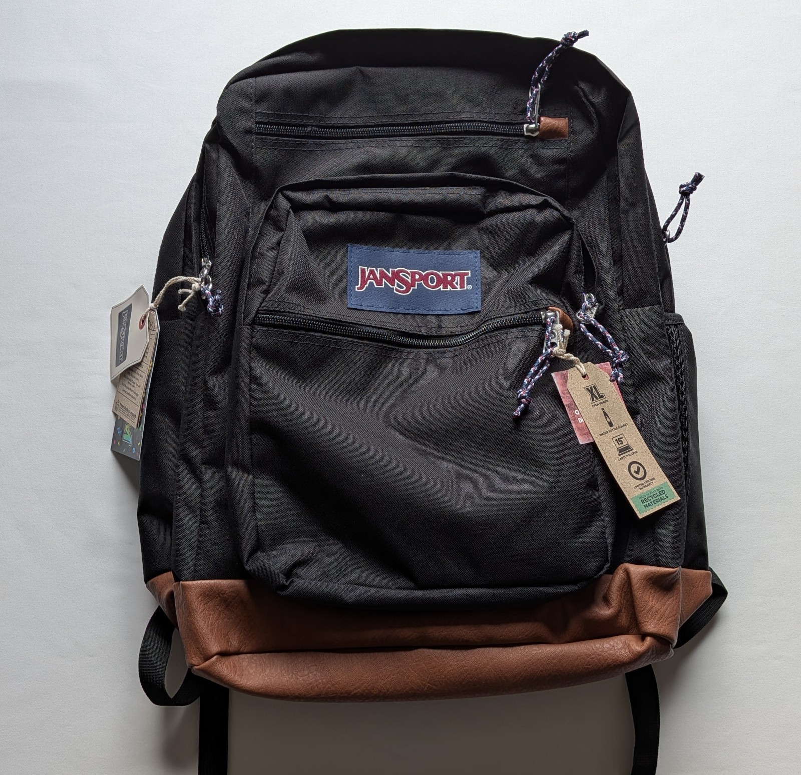 JanSport Cool Student Icon Backpack 15 In Laptop Sleeve Black Brown Size 34L