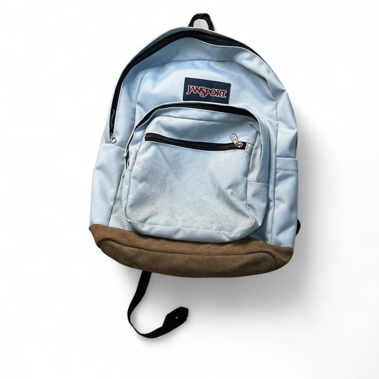 JanSport Right Pack Backpack Light Blue Suede Leather Bottom