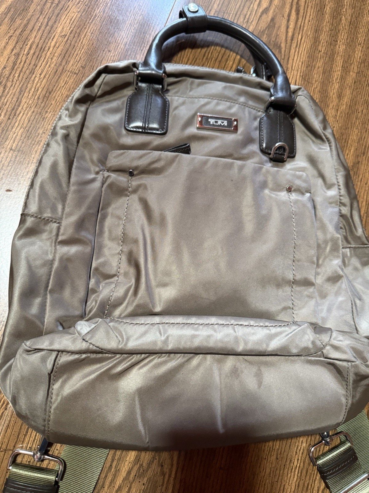 TUMI Voyager Ascot Convertible Backpack Olive Green