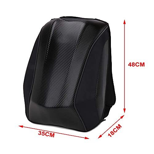 Motorcycle Backpack Waterproof Bag Men – Hard Shell Backpack Carbon Fiber Motorb