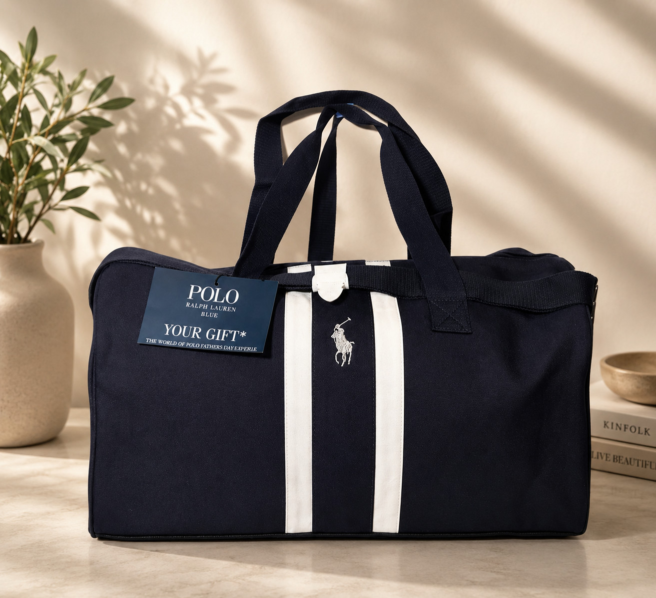 Polo Ralph Lauren Blue Navy Duffel Bag Father’s Day Gift New With Tag