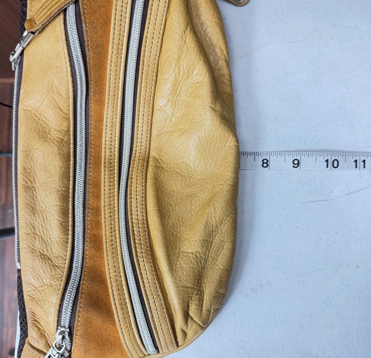 Master-piece MSPC Yellow Leather Sling Bag Waist Pack Made in Japan
