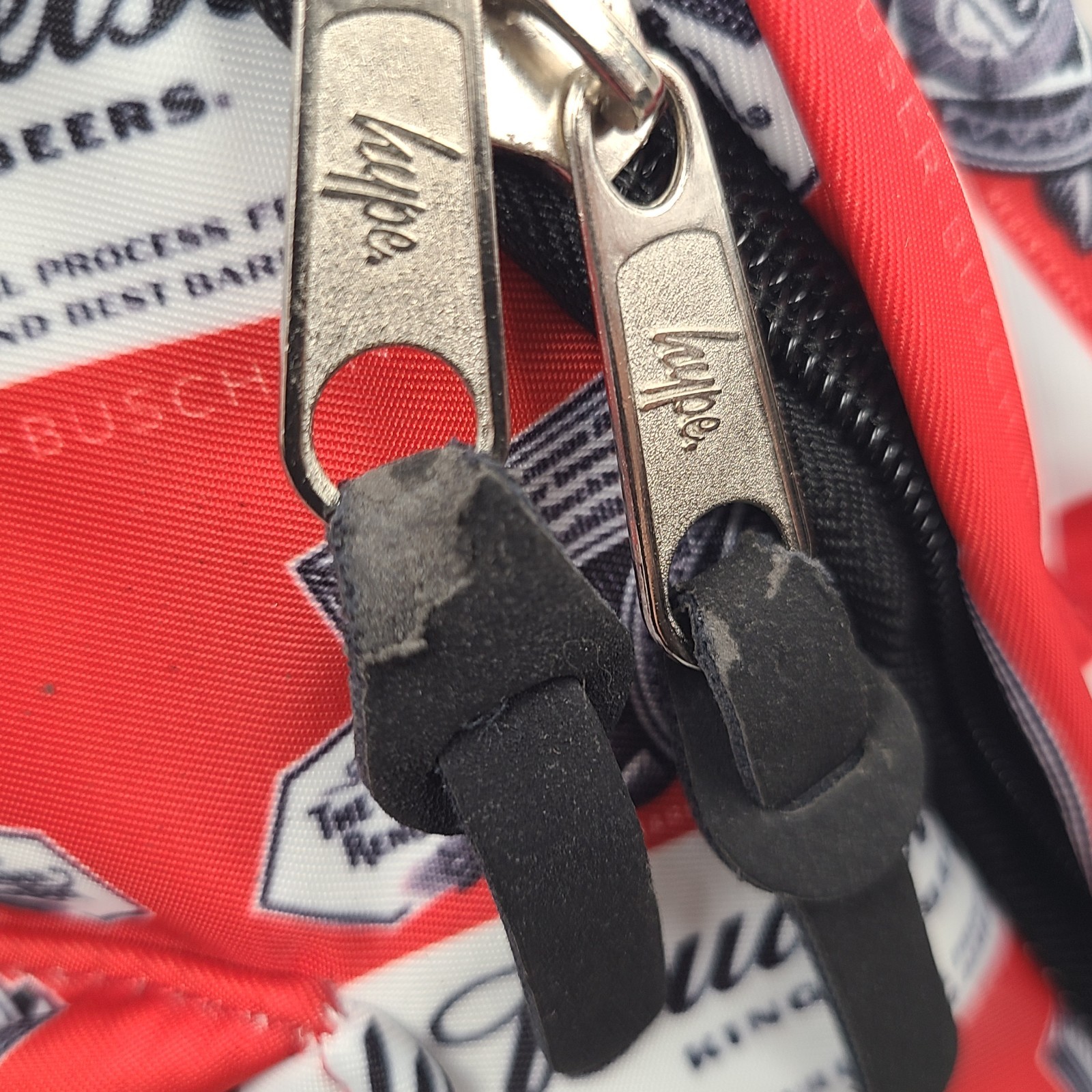 Hype X Budweiser Beer Collaboration Backpack w/ Bottle Opener All Over Print Red