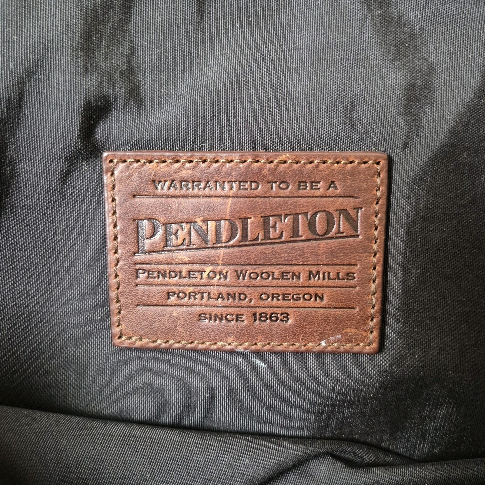 Vintage Pendleton Leather Laptop Bag Briefcase Plaid