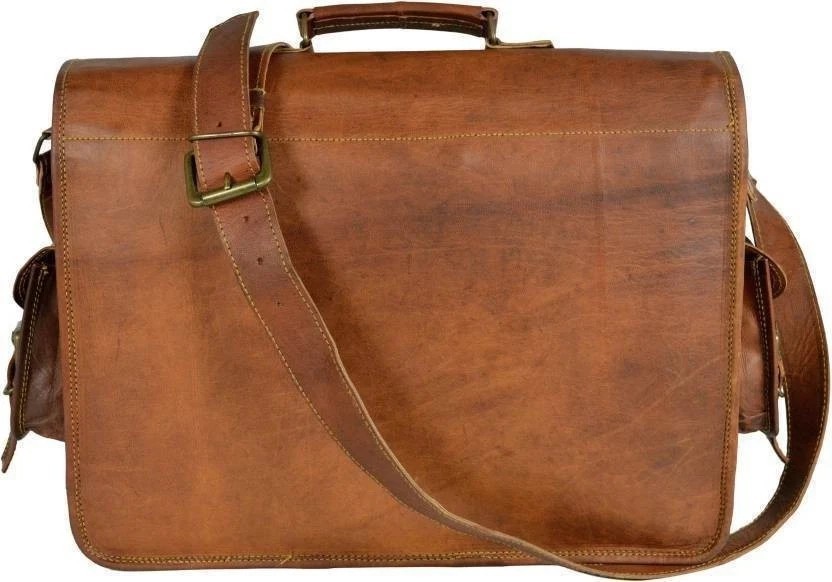 Handmade Leather Laptop Bag Mens Office Rugged Elegance Bag