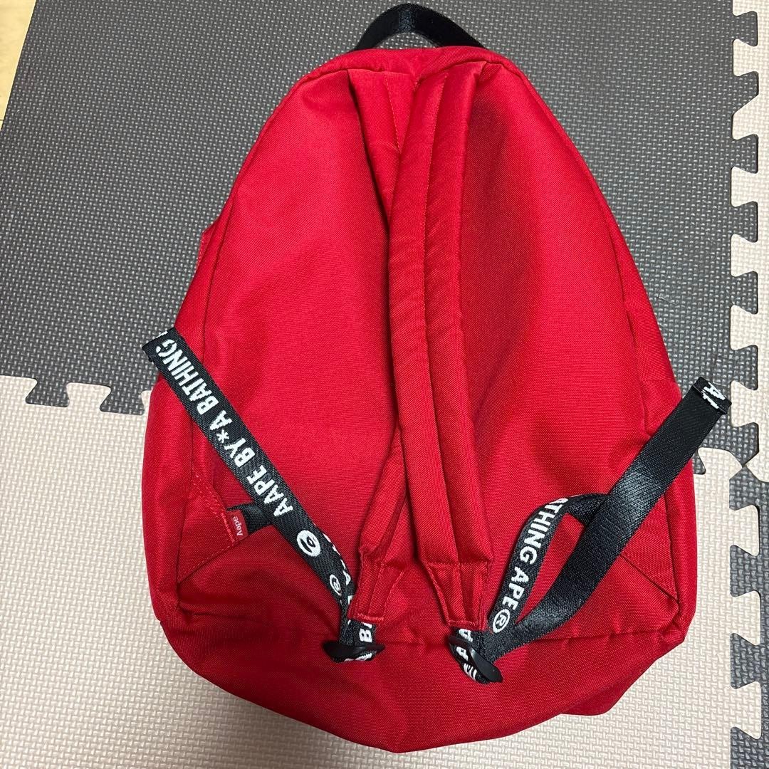 AAPE by A Bathing Ape Red Backpack Logo Tape